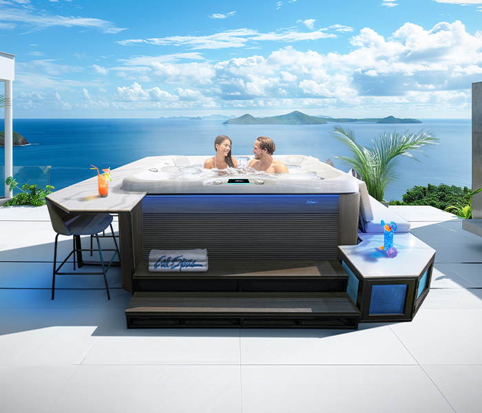 Calspas hot tub being used in a family setting - Franklin